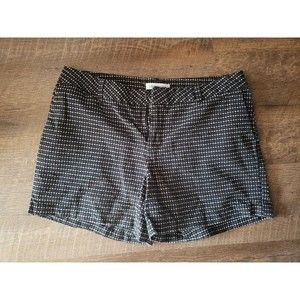Liz Claiborne Womens Sz 8 Black Patterned Shorts
